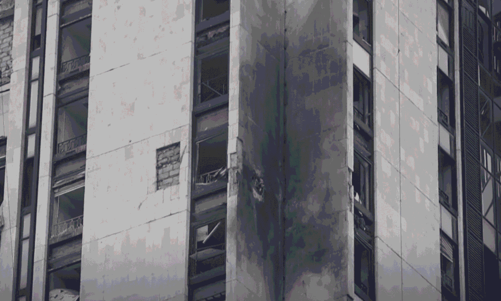 Drone attack hits government building in Aleppo city centre Damage to Aleppo city governorate building after drone strike Emergency teams respond to drone strike in Aleppo city