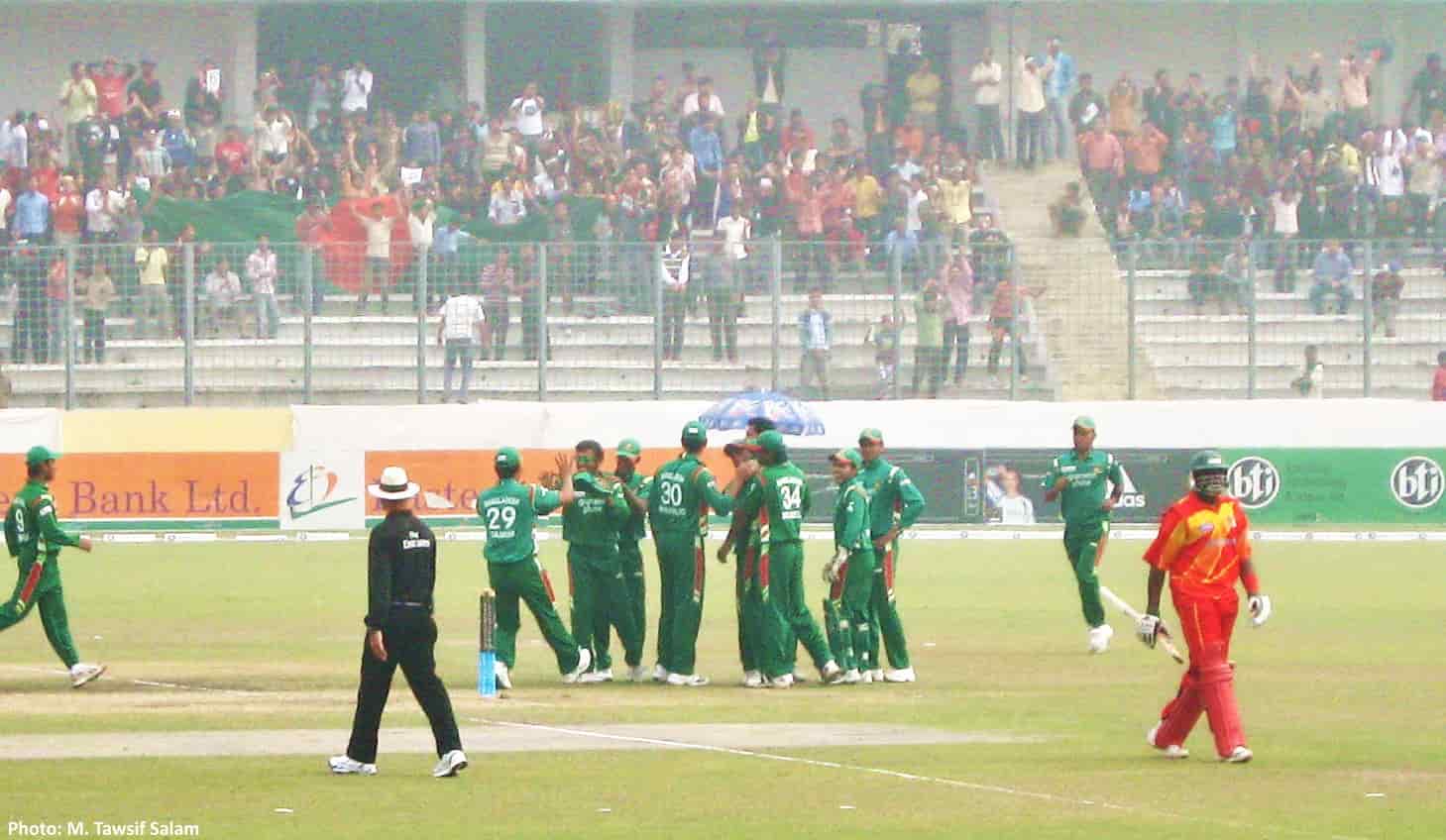 Bangladesh cricket team in action