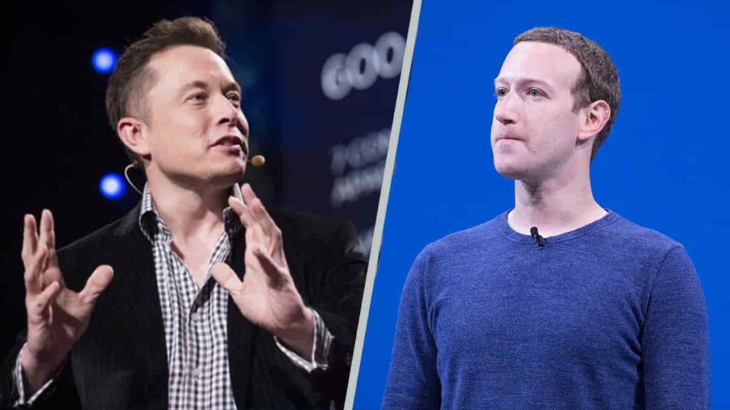 Elon Musk and Mark Zuckerberg, two of the world’s richest people