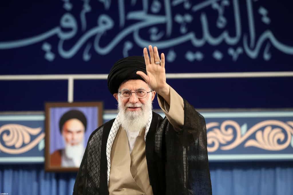 Ayatollah Khamenei, Iran’s Supreme Leader, attending an event