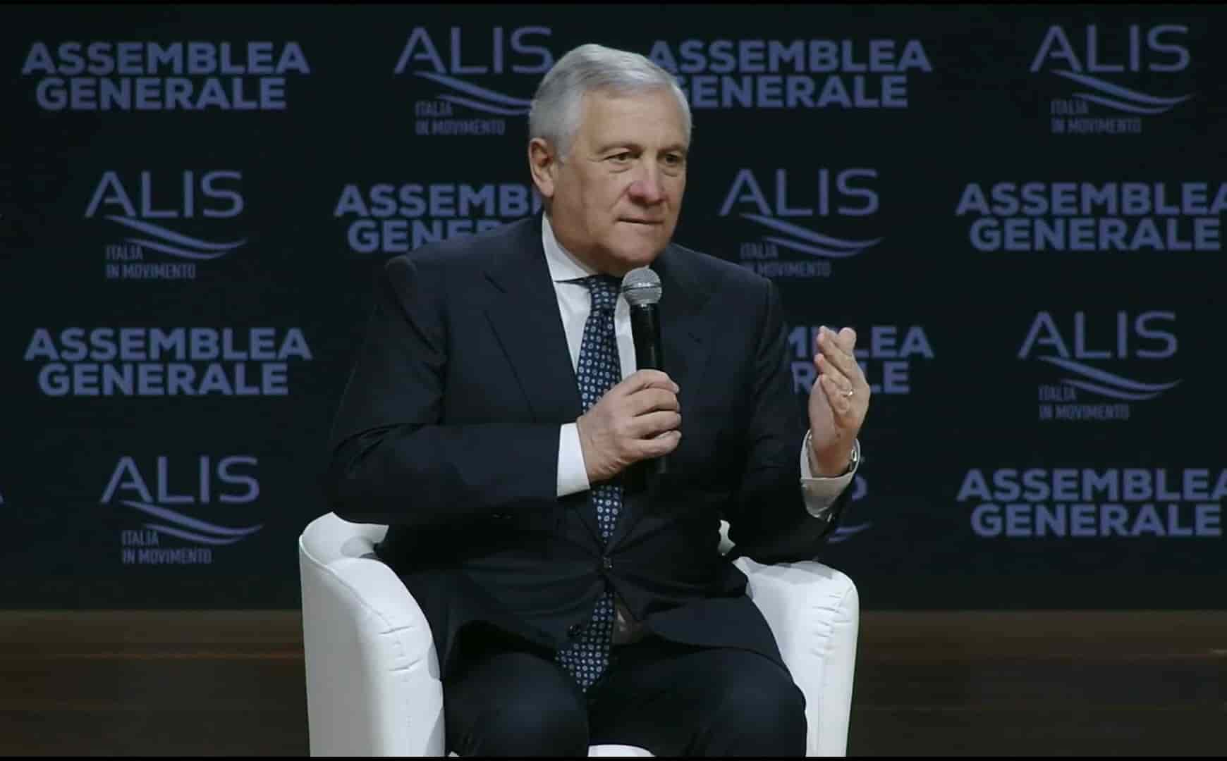 Italy Foreign Minister Antonio Tajani speaking about Italy-US relations