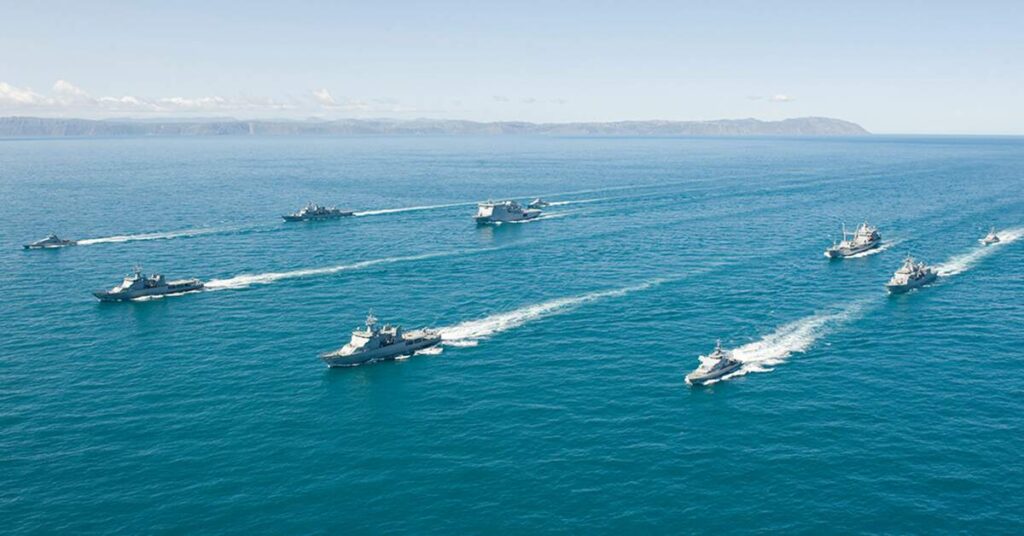 Naval exercise in south african water