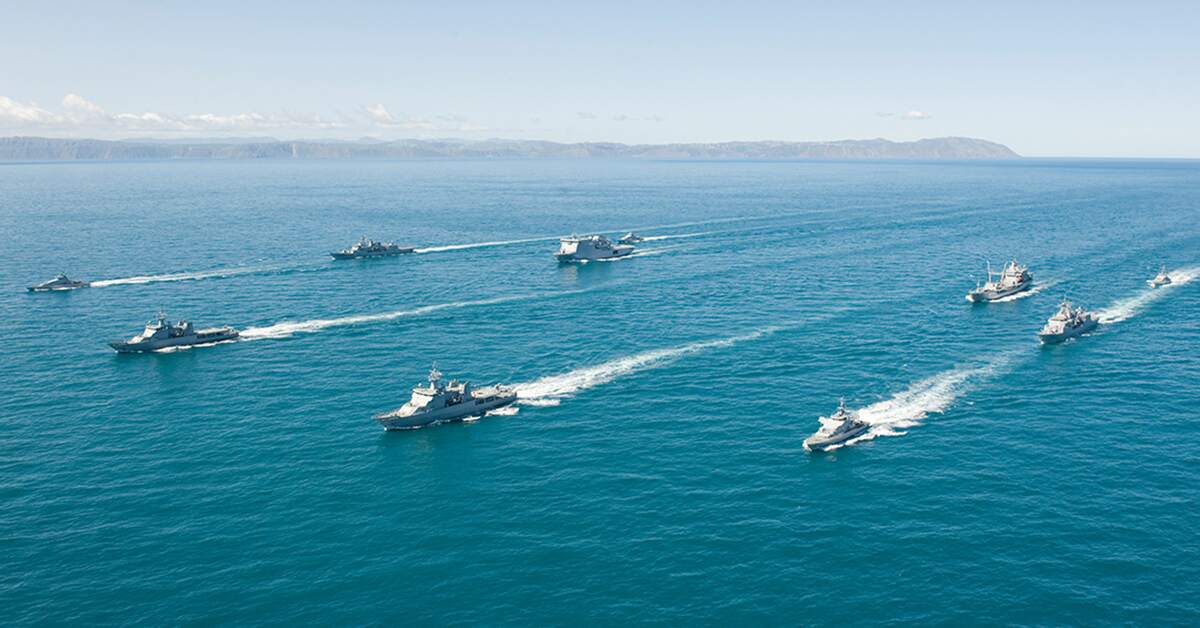 Naval exercise in south african water