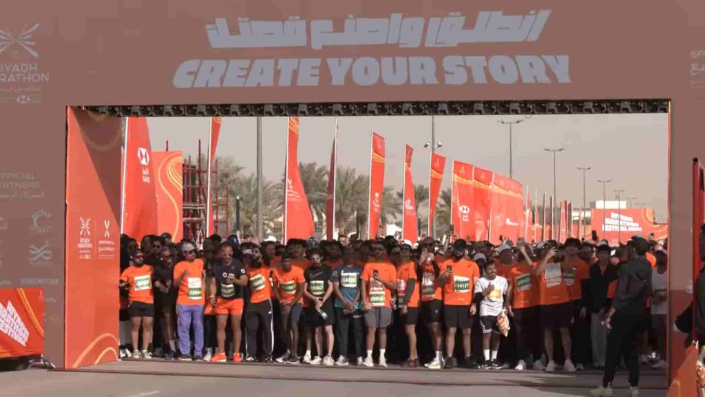 Runners at Riyadh Marathon 2026 enjoying the race and activities