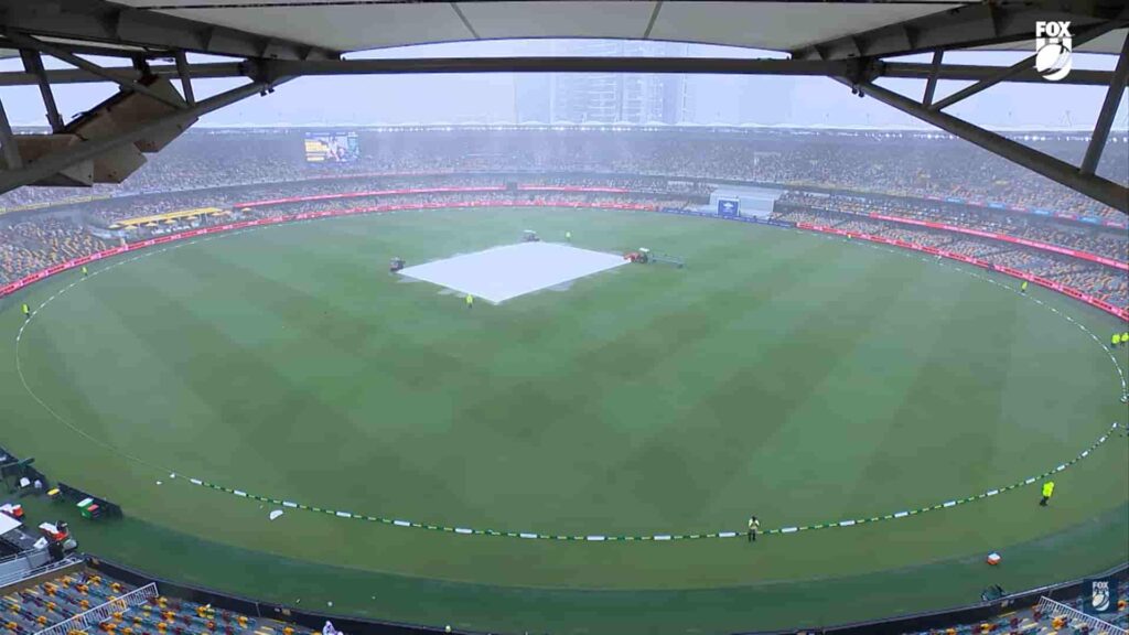 Heavy rain at cricket stadium during T20 World Cup match